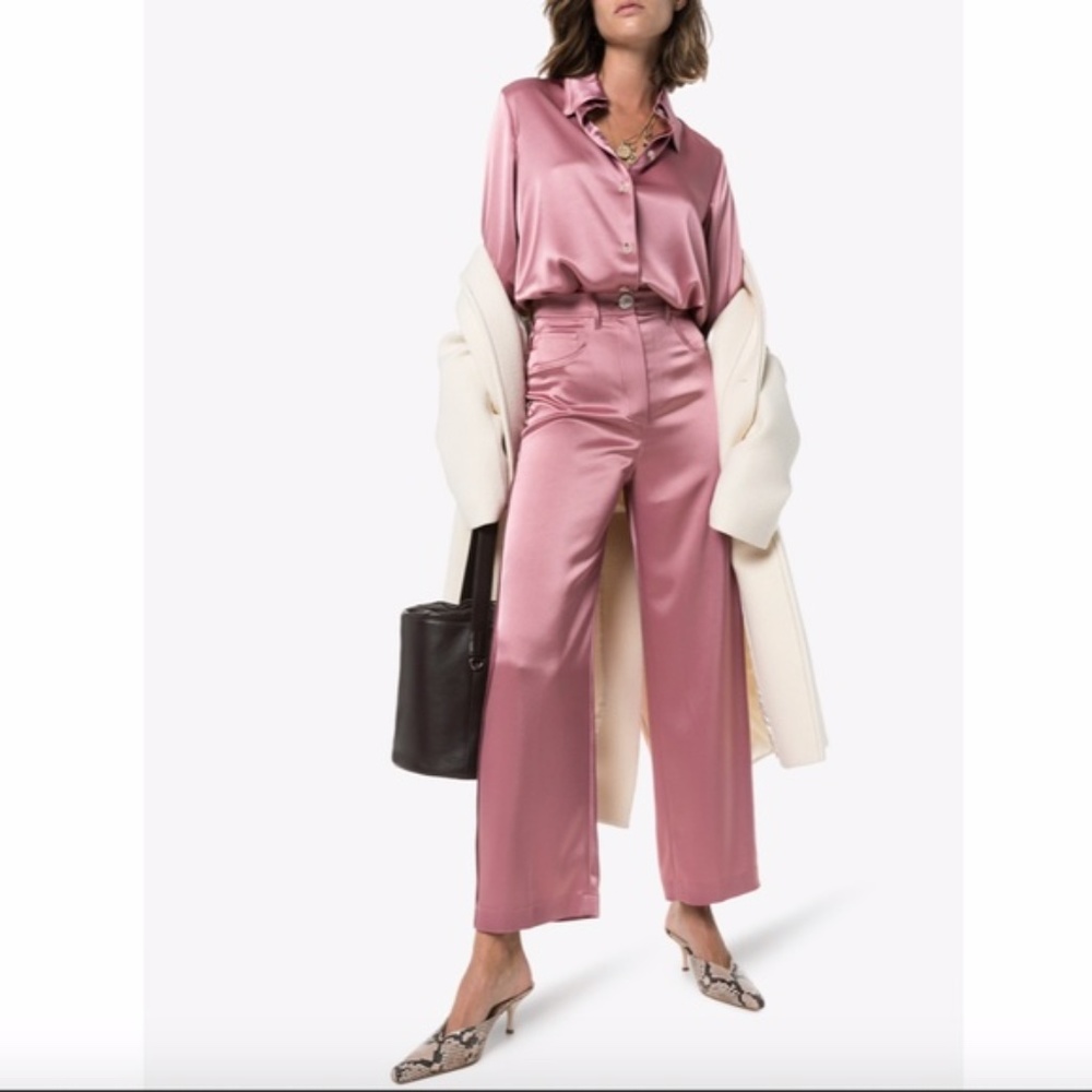 NEW Nanushka Mandine Western Satin Shirt